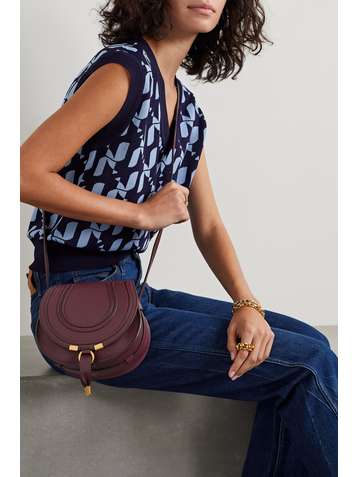 CHLOÉ Marcie mini textured-leather shoulder bag