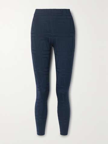 AKRIS Stretch wool and mulberry silk-blend jacquard leggings
