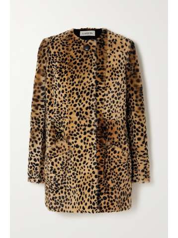 LANVIN Mantel aus Shearling mit Leopardenprint