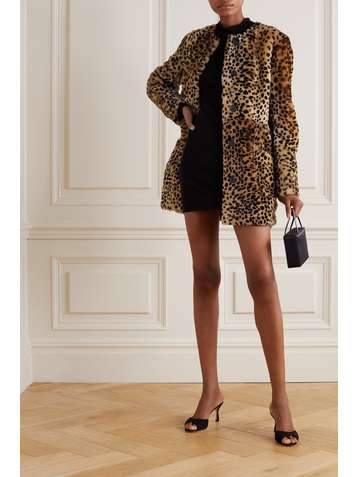LANVIN Mantel aus Shearling mit Leopardenprint