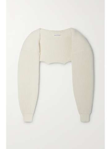 ALEXANDERWANG.T Boléro en coton mélangé côtelé