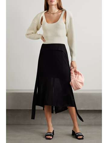 ALEXANDERWANG.T Boléro en coton mélangé côtelé