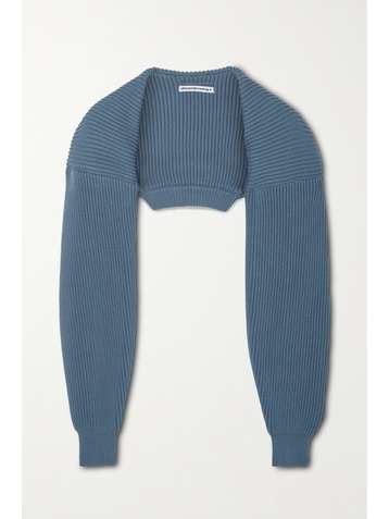 ALEXANDERWANG.T Cardigan en coton mélangé côtelé