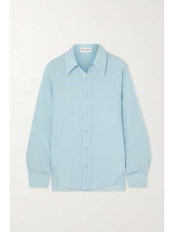 SAINT LAURENT Silk-georgette shirt