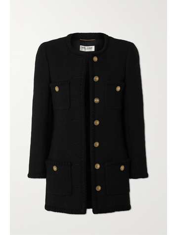 SAINT LAURENT Wool-tweed coat