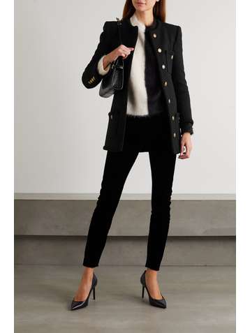SAINT LAURENT Wool-tweed coat