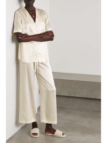 MAISON ESSENTIELE Emma Pyjama aus bedrucktem Seidensatin