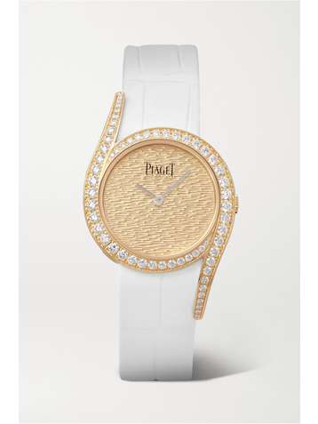 PIAGET Limelight Gala Limited Edition Automatic 32mm 18-karat rose gold, alligator and diamond watch