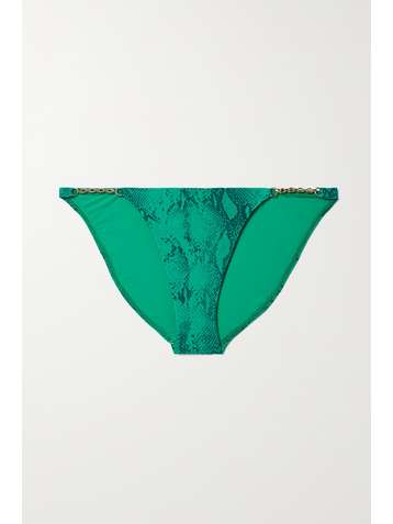 VIX Snake-print bikini briefs