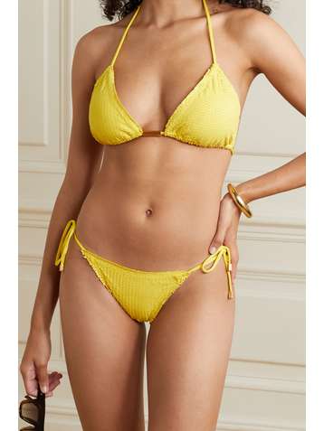 VIX Scales textured triangle bikini top
