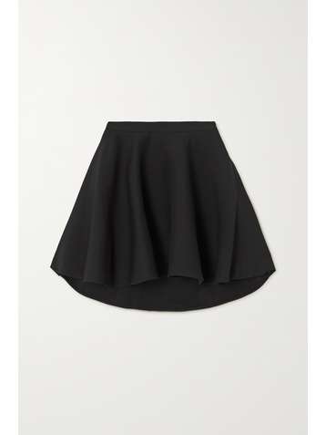 VALENTINO Wool and silk-blend mini skirt