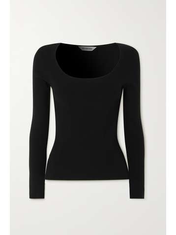 BALENCIAGA Oberteil aus geripptem Jersey aus einer Stretch-Modalmischung