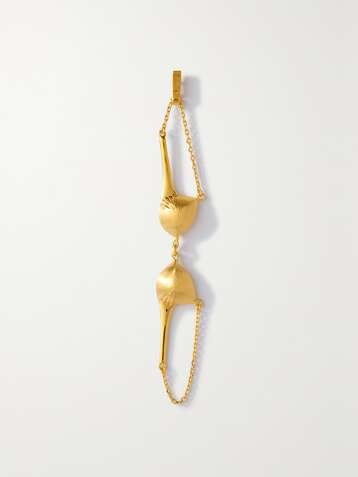 ANISSA KERMICHE Bra gold-plated single earring