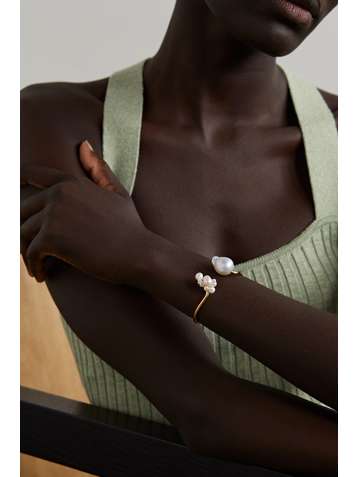 COMPLETEDWORKS Bracelet en plaqué or et perles The Valley of the Moons