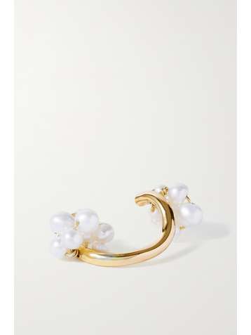 COMPLETEDWORKS Bijou d'oreille en plaqué or et perles