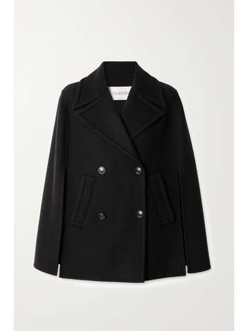 VALENTINO Double-breasted wool-blend twill cape