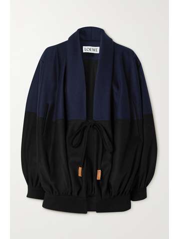 LOEWE Oversized two-tone wool jacket
