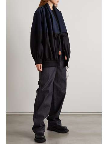 LOEWE Oversized two-tone wool jacket