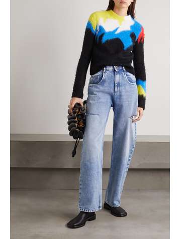 LOEWE Gestrickter Pullover mit Intarsienmuster