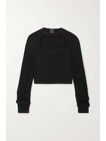 LOEWE Cutout ribbed wool-blend sweater
