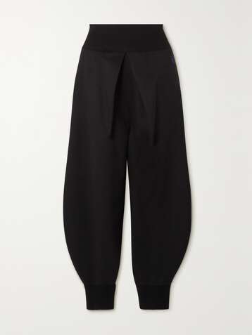 LOEWE Pleated embroidered wool pants