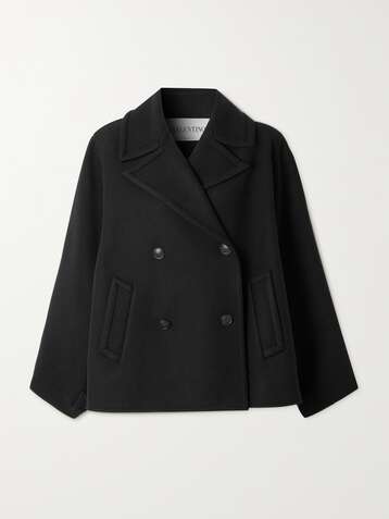 VALENTINO Double-breasted wool-blend twill coat