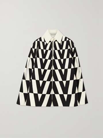 VALENTINO Patchwork wool-felt cape