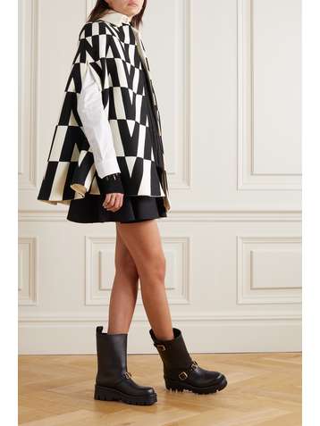 VALENTINO Patchwork wool-felt cape