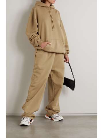 BALENCIAGA Oversized-Hoodie aus Baumwoll-Jersey mit Stickerei