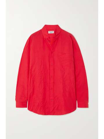 BALENCIAGA Hemd aus Lyocell mit Jacquard-Muster in Knitteroptik