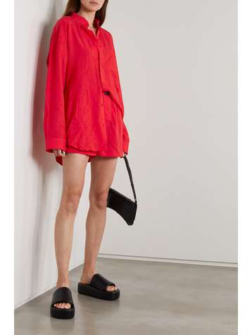 BALENCIAGA Hemd aus Lyocell mit Jacquard-Muster in Knitteroptik