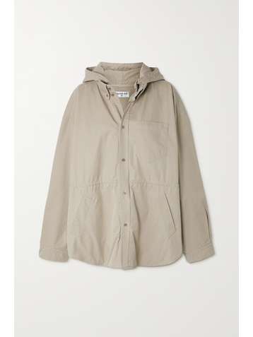 BALENCIAGA Oversized-Jacke aus Baumwolle mit Kapuze
