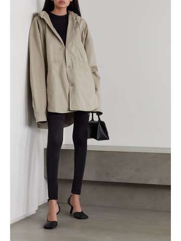 BALENCIAGA Oversized-Jacke aus Baumwolle mit Kapuze