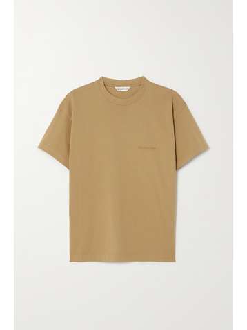 BALENCIAGA T-Shirt aus Baumwoll-Jersey mit Stickerei