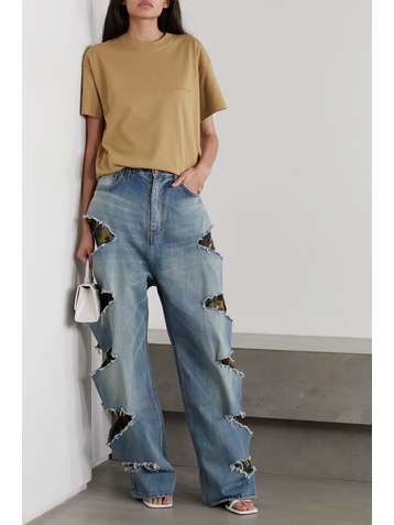 BALENCIAGA T-Shirt aus Baumwoll-Jersey mit Stickerei