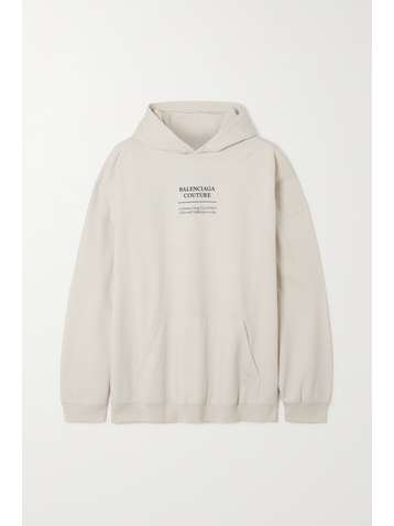 BALENCIAGA Oversized-Hoodie aus Jersey mit Stickereien
