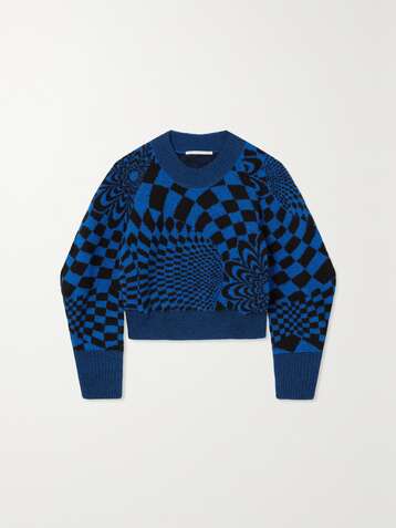 STELLA MCCARTNEY Intarsia wool-blend sweater