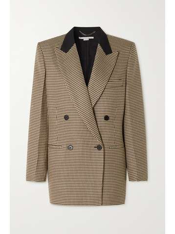 STELLA MCCARTNEY Meya double-breasted houndstooth wool blazer