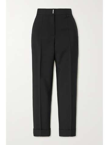 GIVENCHY Wool and mohair-blend grain de poudre slim-leg pants
