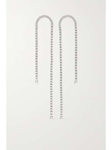 DELFINA DELETTREZ 18-karat white gold diamond earrings