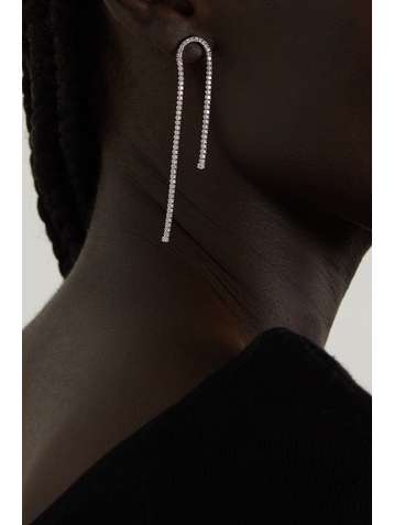 DELFINA DELETTREZ 18-karat white gold diamond earrings