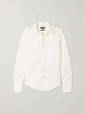 TOM FORD Cotton-blend satin shirt