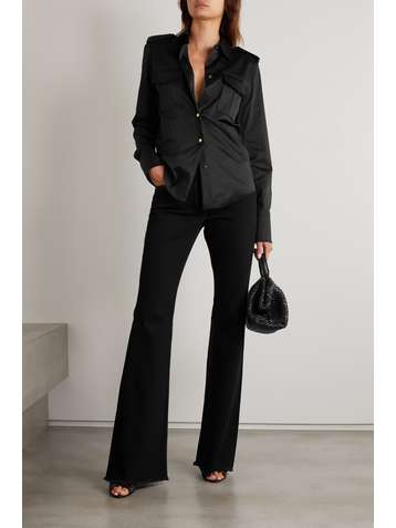 TOM FORD Cotton-blend satin shirt