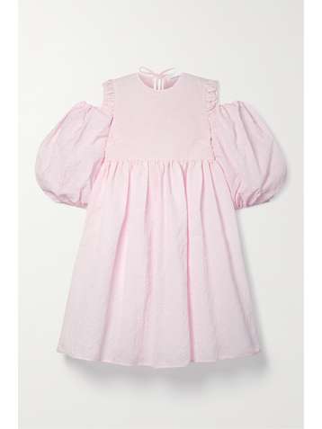 CECILIE BAHNSEN Janessa cold-shoulder cloqué dress