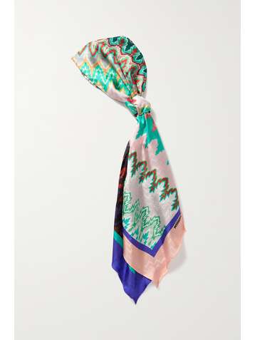 MISSONI Printed silk-jacquard scarf