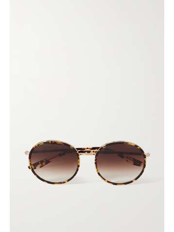 BARTON PERREIRA Amorfati round-frame tortoiseshell acetate and gold-tone sunglasses