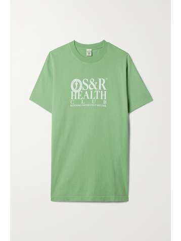 SPORTY & RICH T-shirt en jersey de coton imprimé Health Club