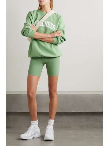 SPORTY & RICH Sweat en jersey de coton imprimé Wellness Ivy