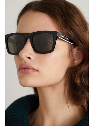 ALEXANDER MCQUEEN Brille mit eckigem Rahmen aus Azetat