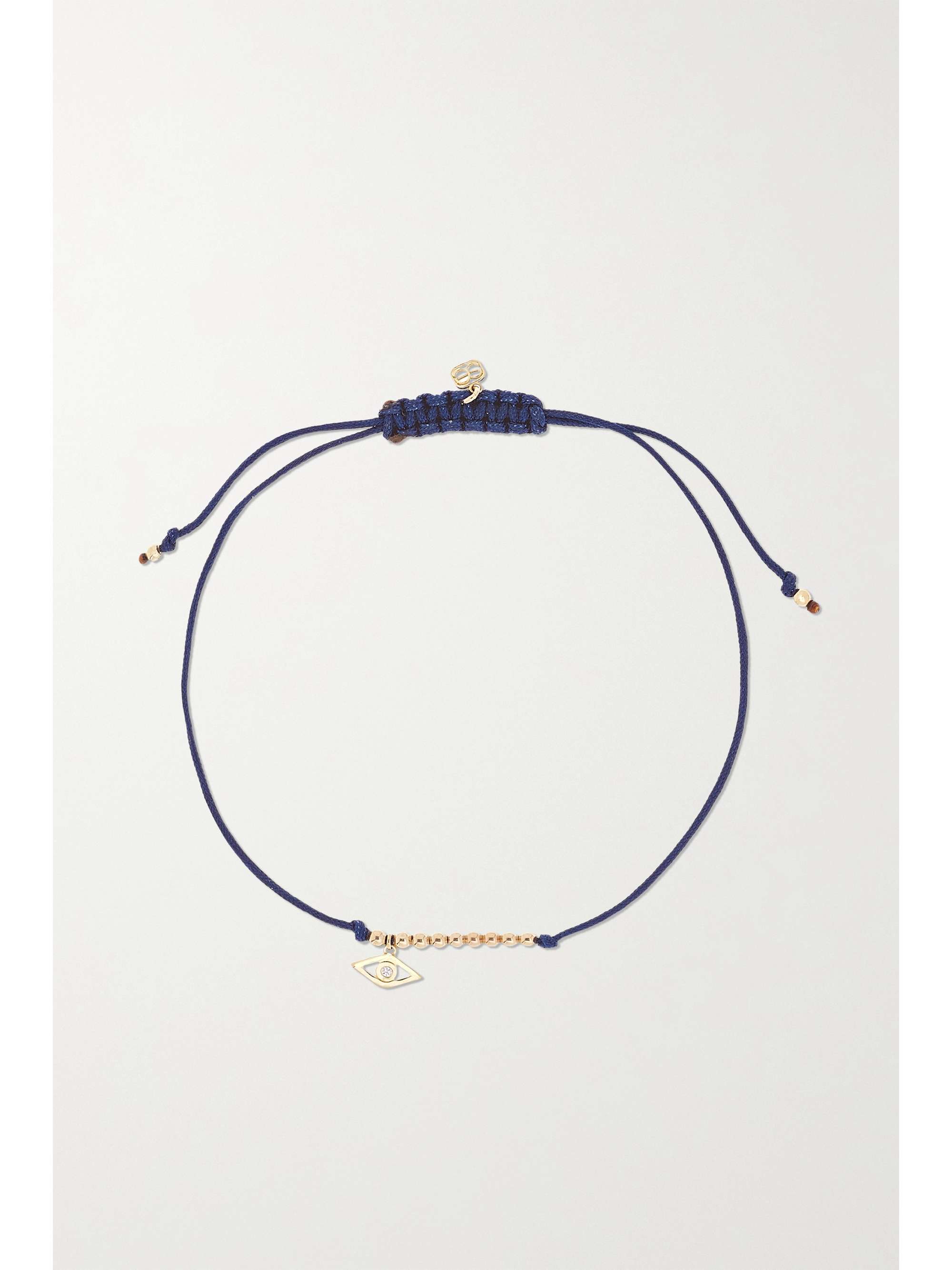 SYDNEY EVAN Palm Tree 14-karat gold cord bracelet